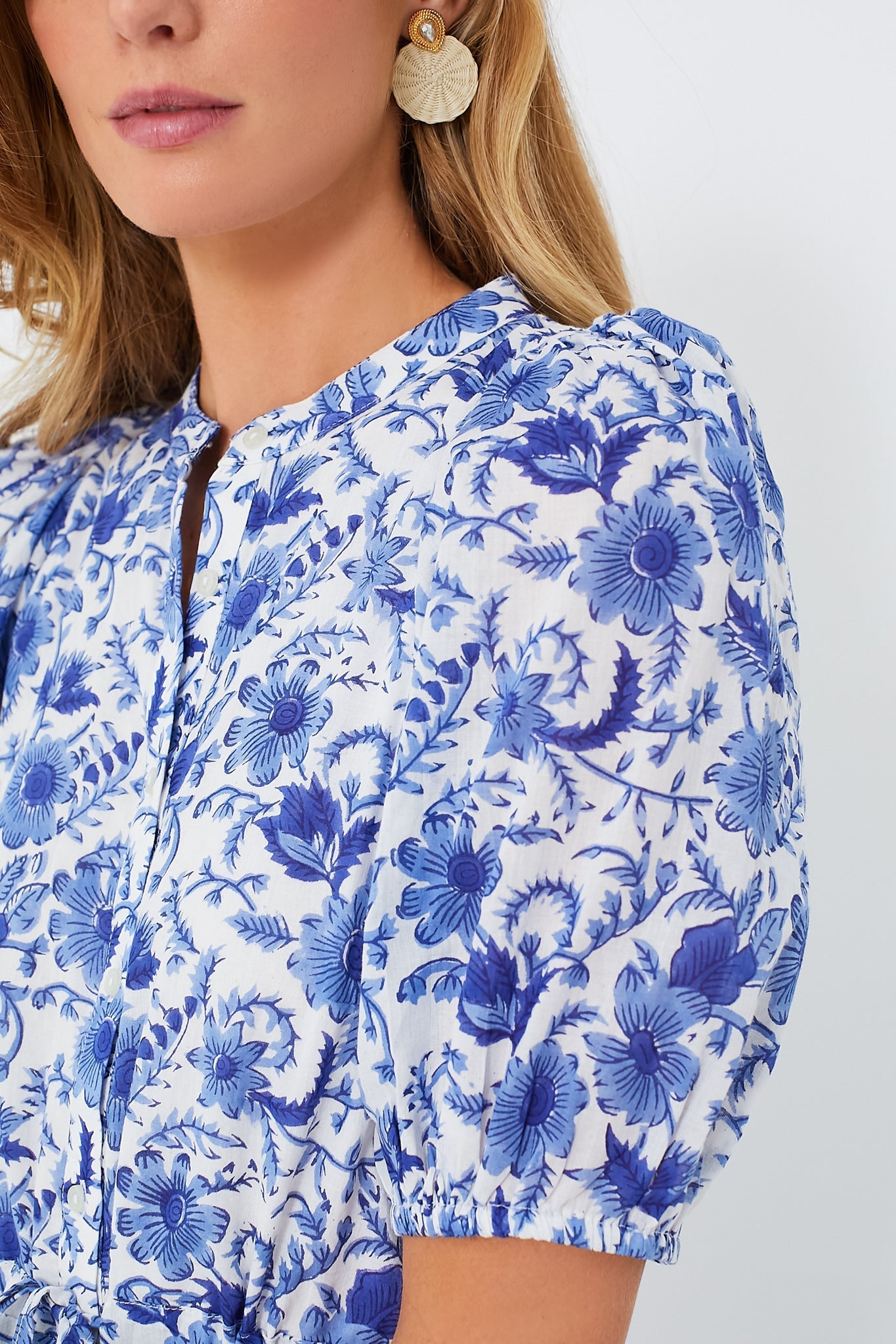 Blue Morning Flower Organic Lucy Dress