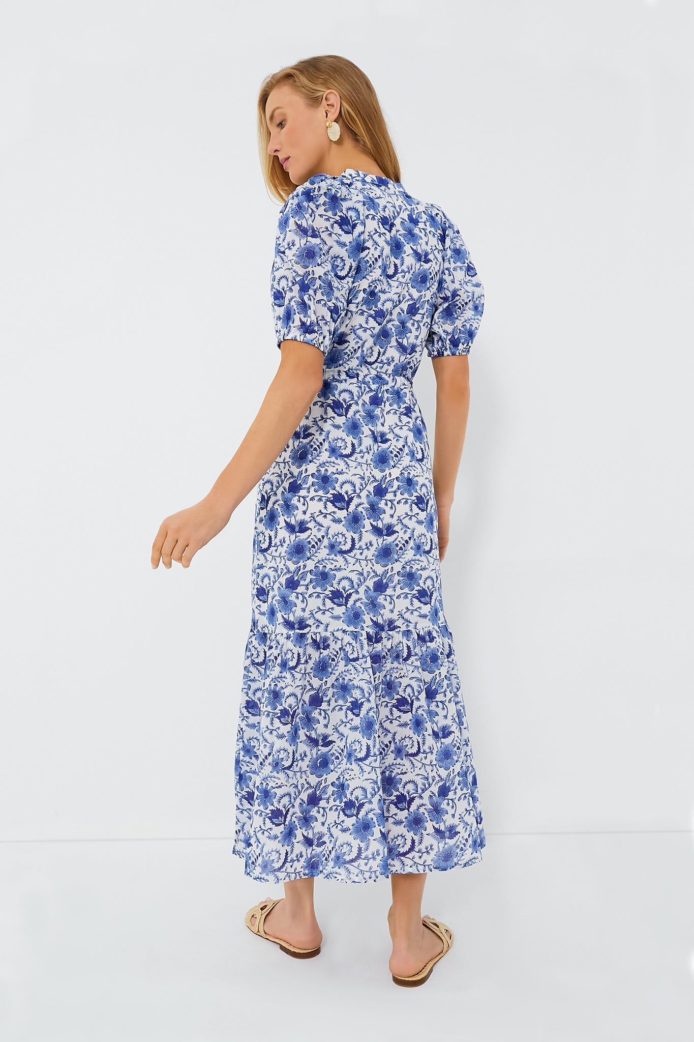 Blue Morning Flower Organic Lucy Dress
